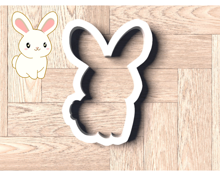 Kawaii Bunny Cookie Cutter. Easter Cookie Cutter.