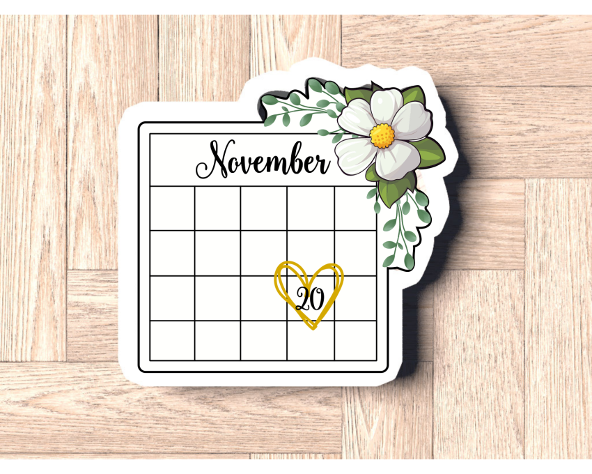 Floral Square Cookie Cutter. Floral Calendar Cookie Cutter. Bachelorette Cookie Cutter