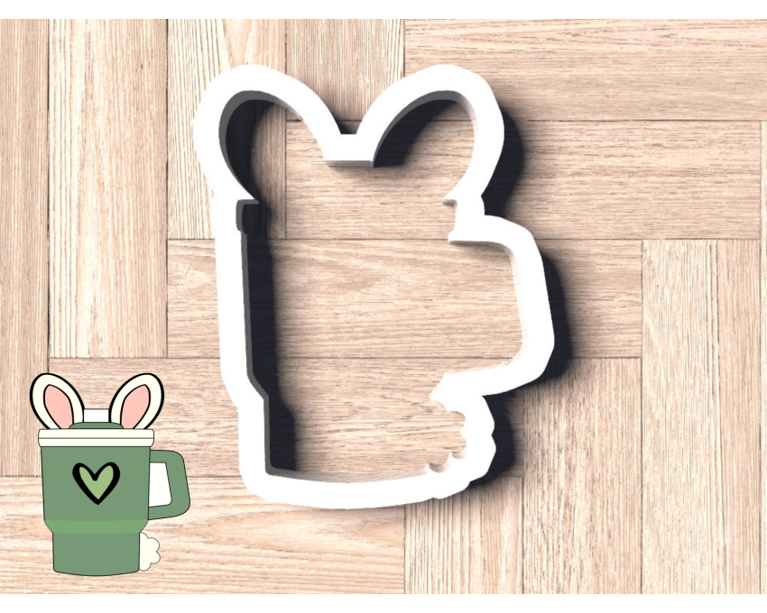 Bunny Tumbler Cookie Cutter. Tumbler Cookie Cutter. Easter Cookie Cutter. 