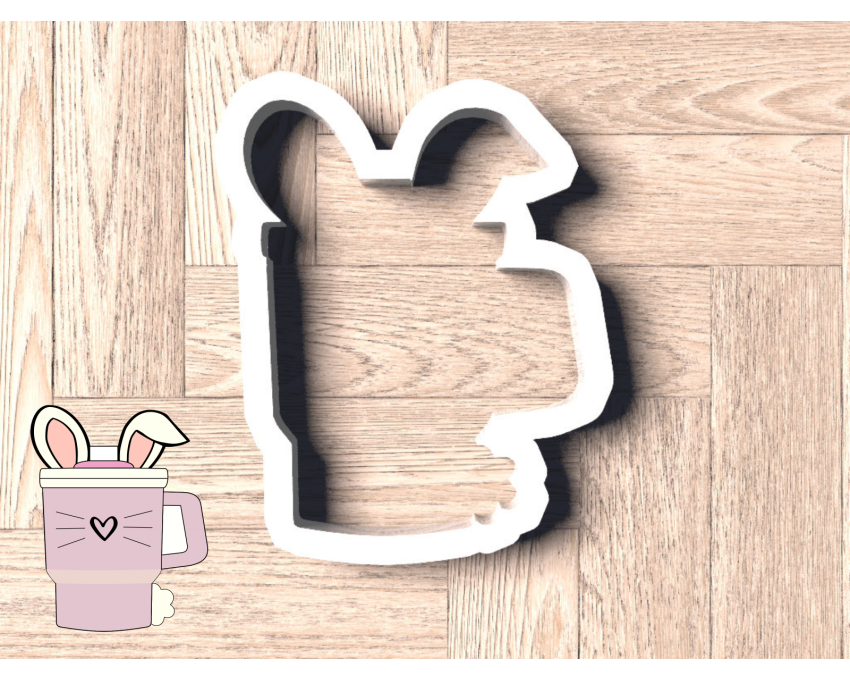 Kawaii Bunny Tumbler Cookie Cutter. Tumbler Cookie Cutter. Easter Cookie Cutter. 