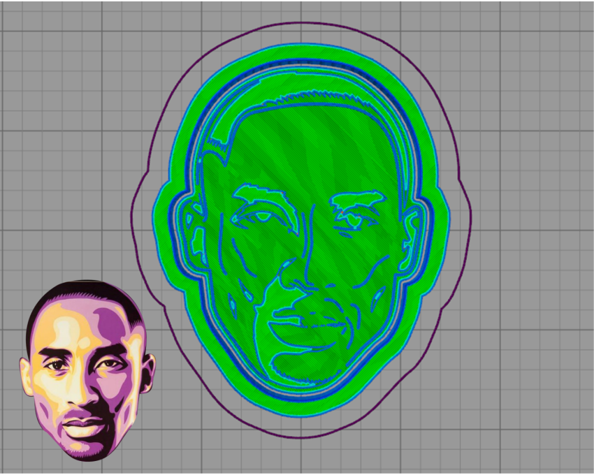 Kobe Bryan Cookie Cutter and Stamp Set. Celebrity Cookie Cutter