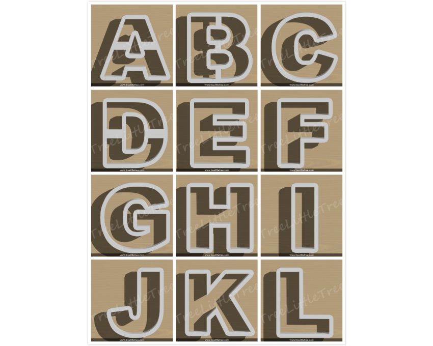 Sans Font Alphabet Set A-Z Cookie Cutter. Alphabet Cookie Cutter. Letters Cookie Cutter