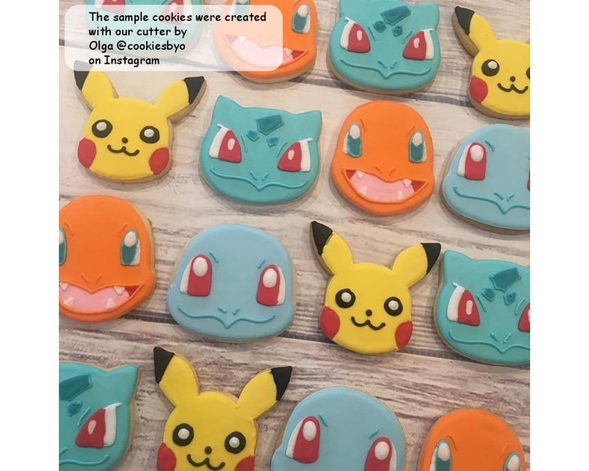 Pokemon Head Collection Cookie Cutter. Pokemon Cookie Cutter