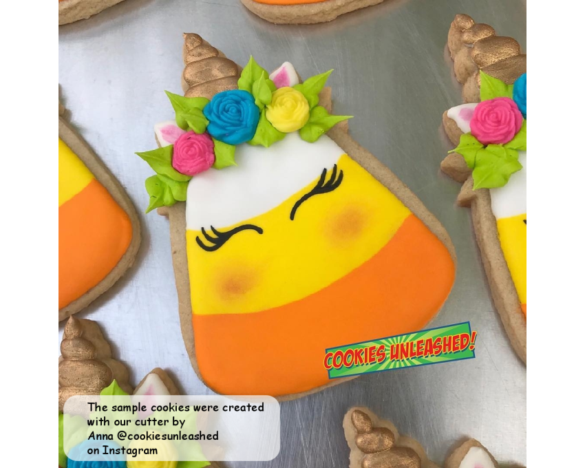 Unicorn Candy Corn Cookie Cutter. Halloween Cookie Cutter. Unicorn Cookie Cutter