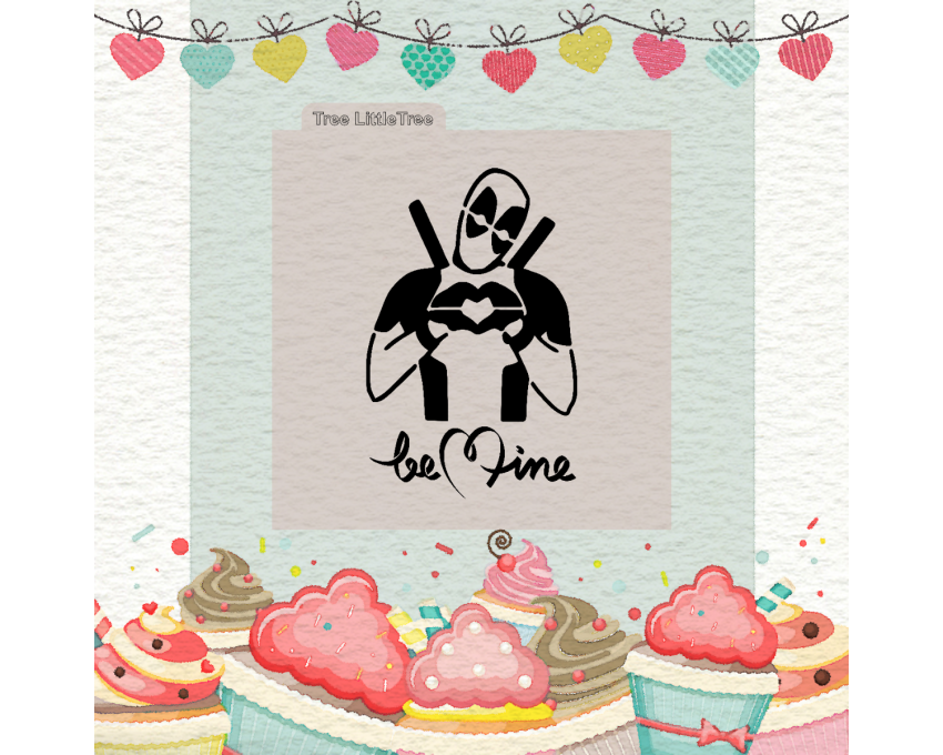 Deadpool Be Mine Stencil. Deadpool Stencil. Be Mine Stencil. Cookie Stencil. Deadpool Fans Gifts. Valentine's Day Stencils