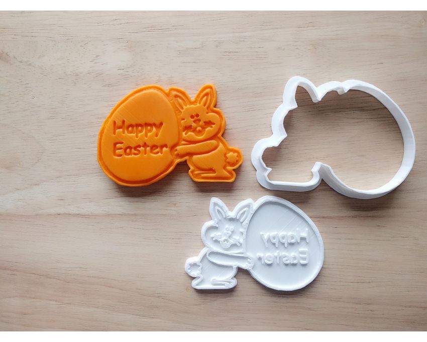 Personalized Easter Egg Cookie Cutter and Stamp Set