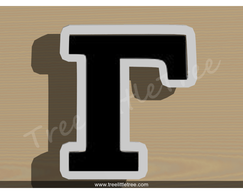 Greek Letter Gamma Cookie Cutter. Alphabet Cookie Cutter