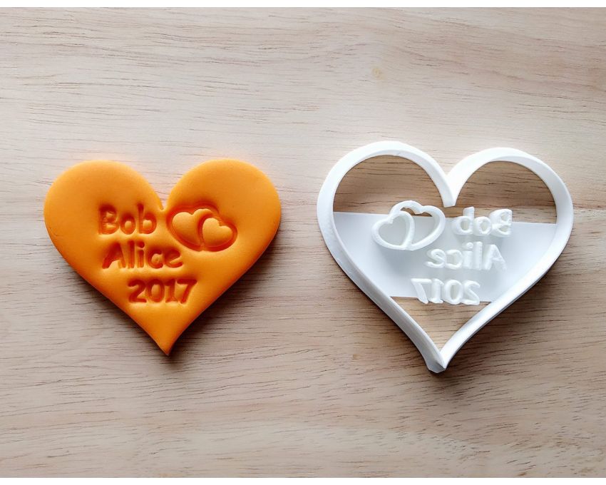 Personalized Heart Cookie Cutter