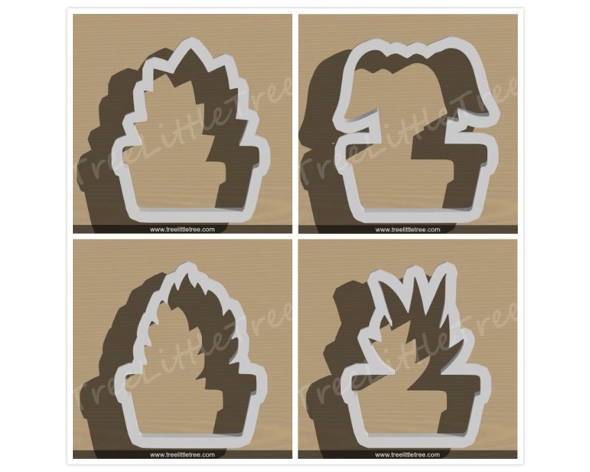 House Plant Collection Cookie Cutter. Plant Cookie Cutter. 