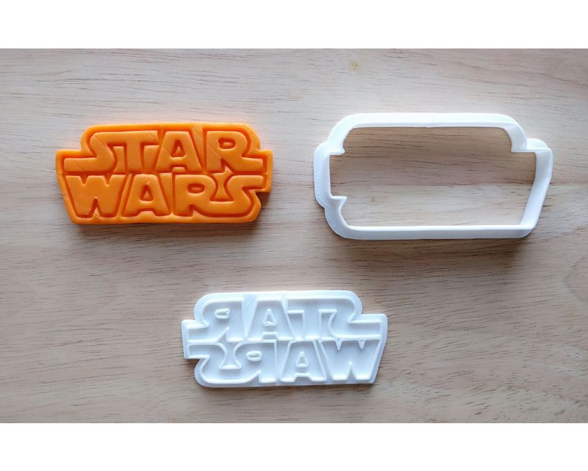 Star Wars Logo Cookie Cutter and Stamp Set. Star Wars Cookie Cutter