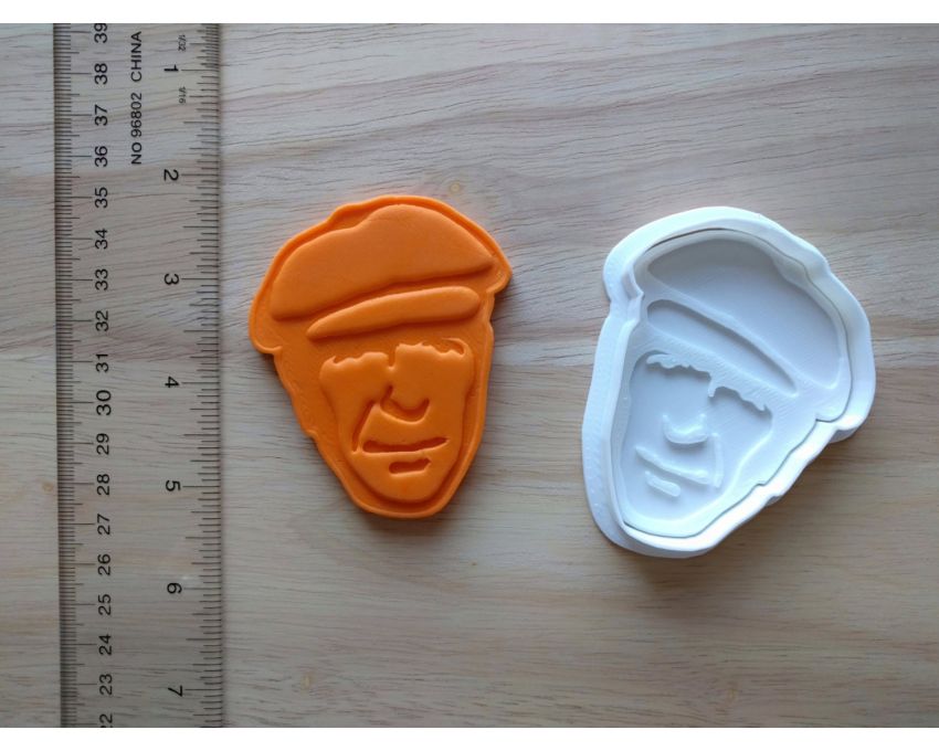 Leonard Cohen Cookie Cutter and Stamp Set. Celebrity Cookie Cutter