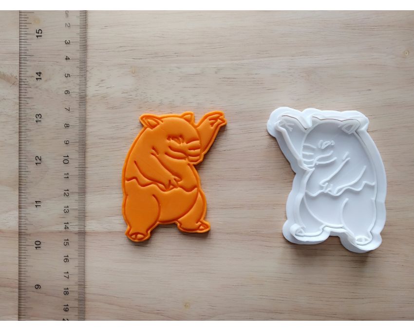 Drowzee Cookie Cutter and Stamp Set. Pokemon Cookie Cutter