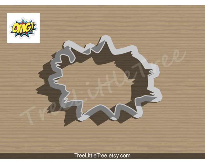 OMG Sign Cookie Cutter. Unique Cookie Cutter