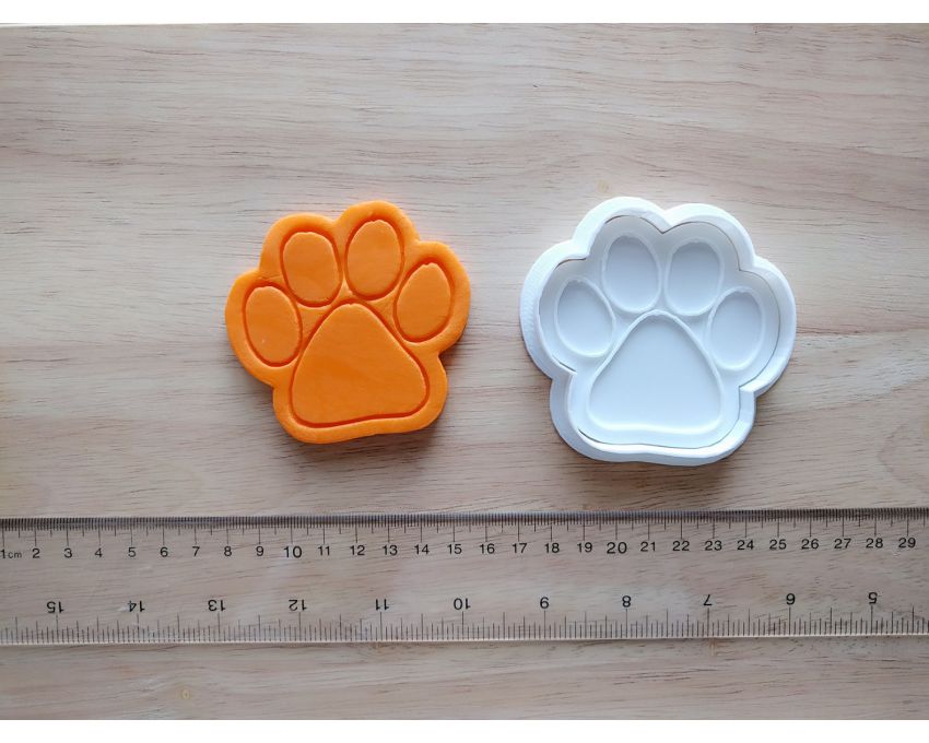 Paw Prints Cookie Cutter and Stamp Set. Pet Cookie Cutter