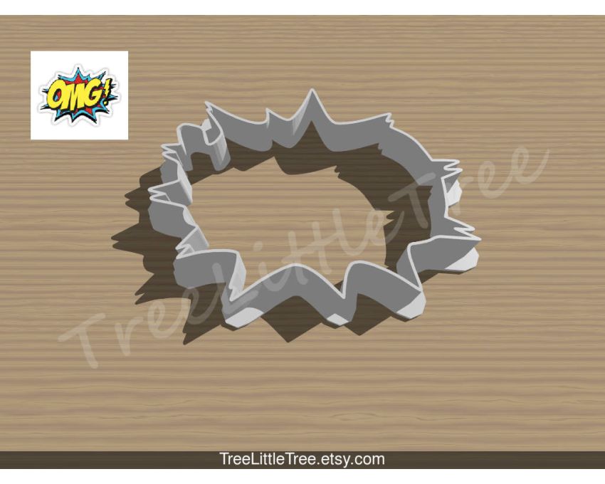 OMG Sign Cookie Cutter. Unique Cookie Cutter