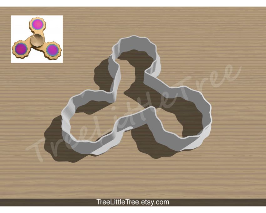 Fidget Spinner Cookie Cutter. Toy Cookie Cutter