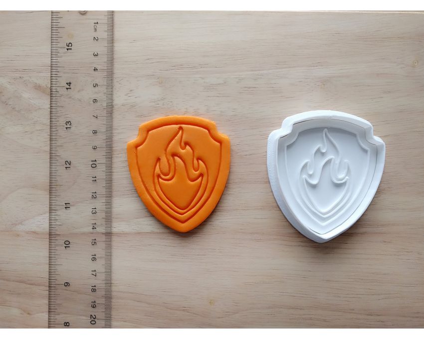 Marshall Cookie Cutter and Stamp Set. Cartoon Cookie Cutter. PAW Patrol Cookie Cutter