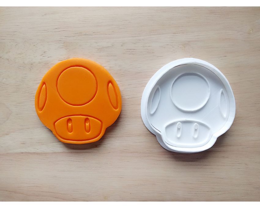 Super Mario Mushroom Cookie Cutter and Stamp Set. Super Mario Cookie Cutter