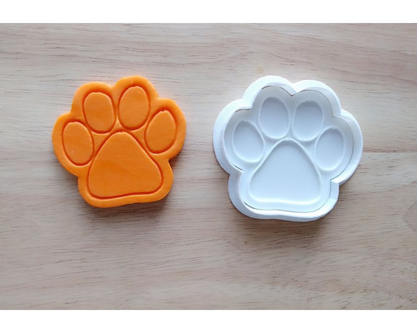 Paw Prints Cookie Cutter and Stamp Set. Pet Cookie Cutter