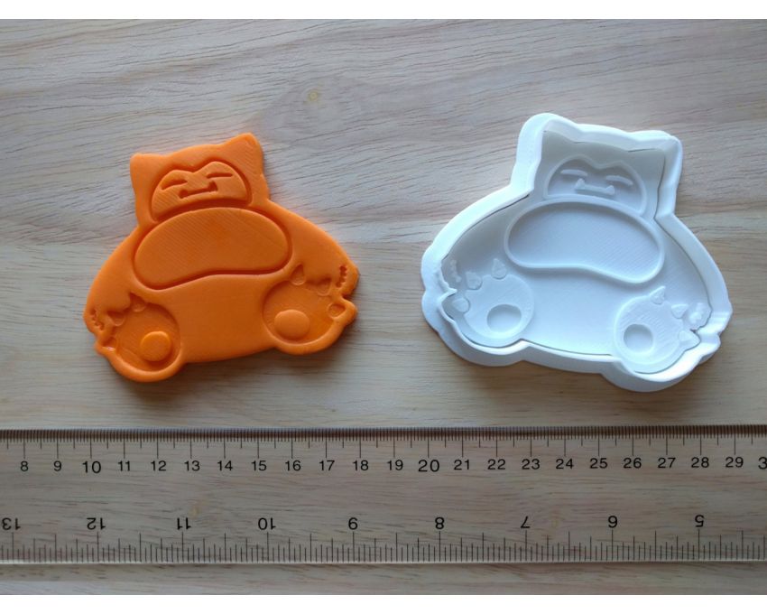 Snorlax Cookie Cutter and Stamp Set. Pokemon Cookie Cutter