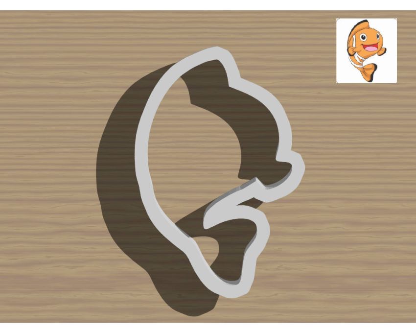 Clownfish Cookie Cutter. Cartoon Cookie Cutter