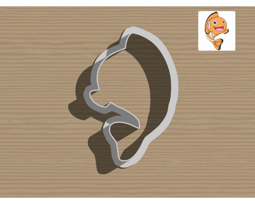 Clownfish Cookie Cutter. Cartoon Cookie Cutter