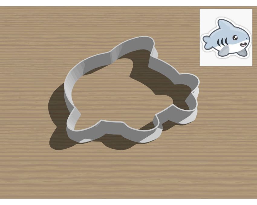 Cute Shark Cookie Cutter. Animal Cookie Cutter