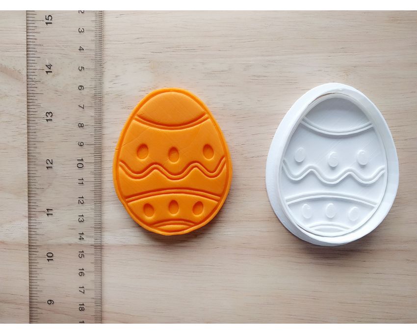 Easter Egg Cookie Cutter and Stamp Set. Easter Cookie Cutter