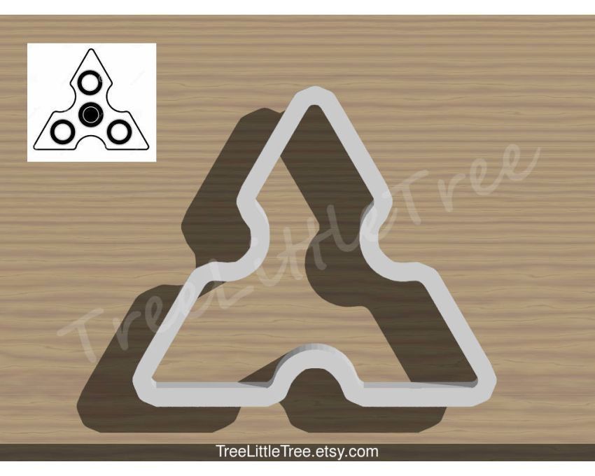 Fidget Spinner Style-3 Cookie Cutter. Toy Cookie Cutter