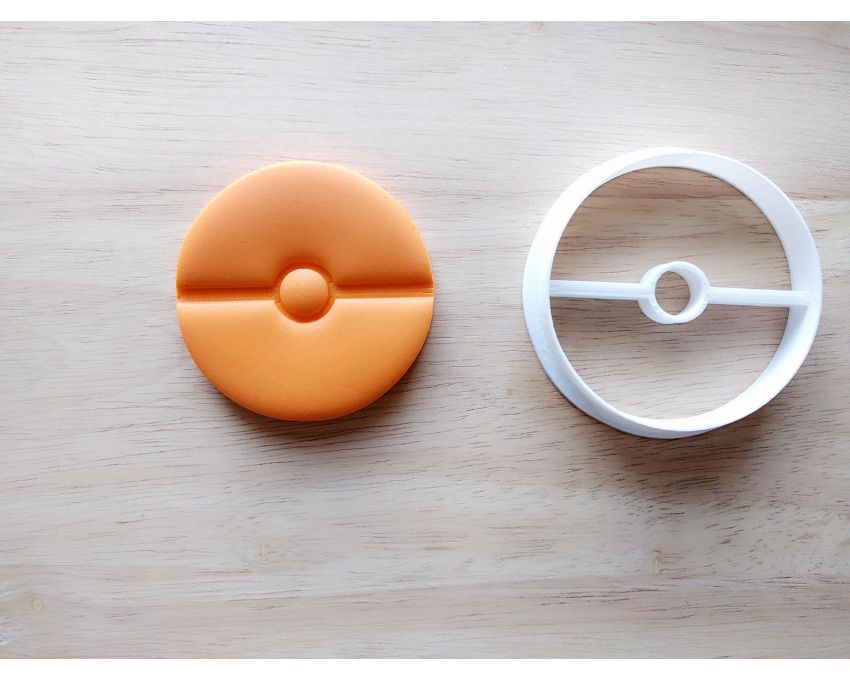 Pokeball Cookie Cutter. Pokemon Cookie Cutter