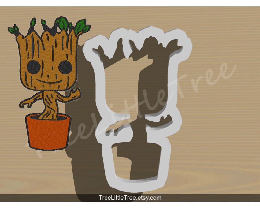 Baby Groot Cookie Cutter. Cartoon Cookie Cutter