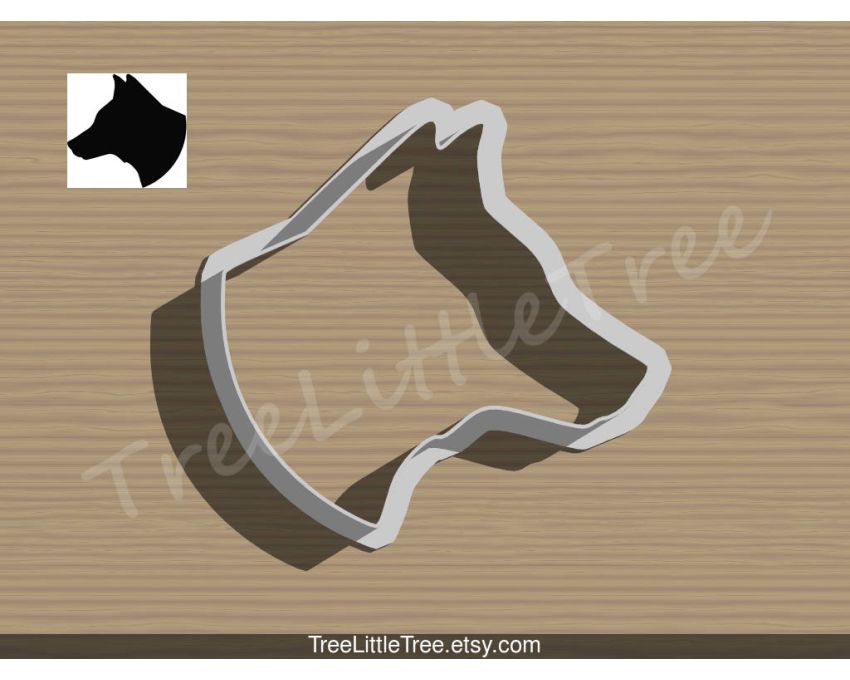 German Shepherd Dog Cookie Cutter. Pet Cookie Cutter