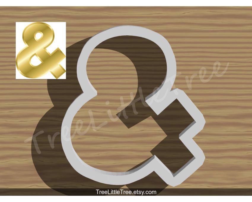 Ampersand Cookie Cutter. Unique Cookie Cutter