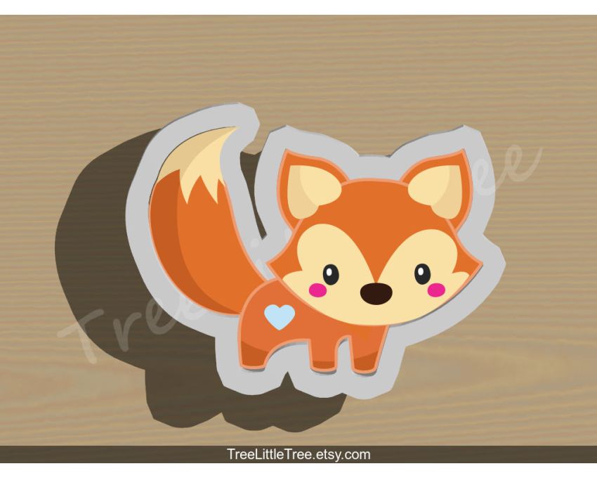 Cute Fox Cookie Cutter. Animal Cookie Cutter