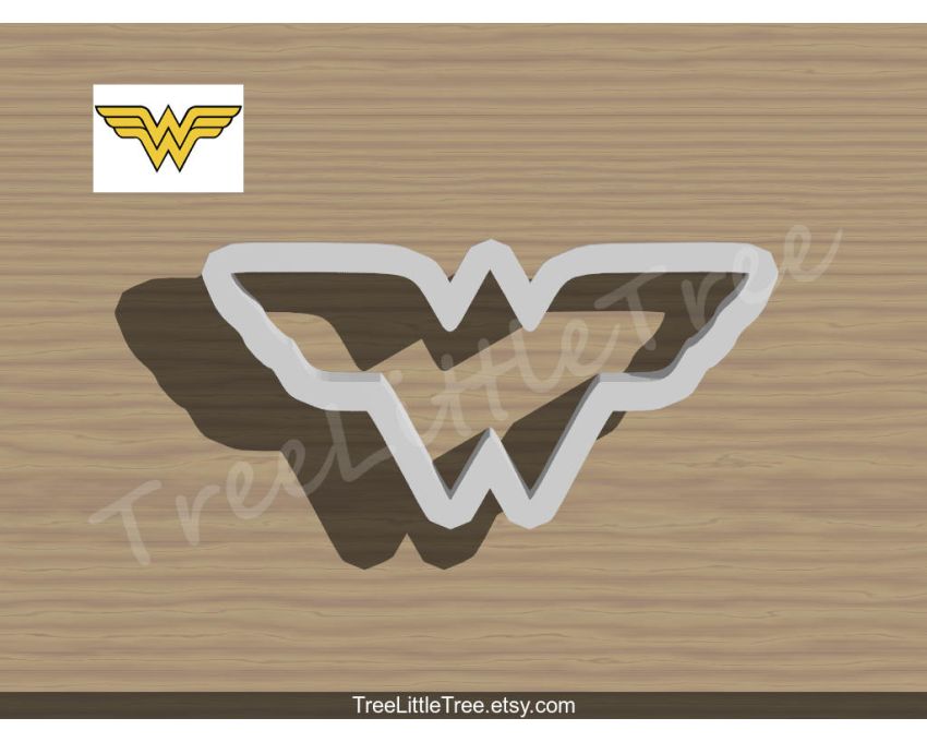 Wonder Woman Cookie Cutter. Super Hero Cookie Cutter