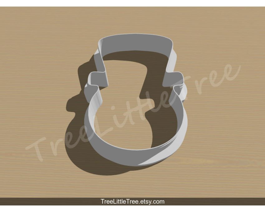 Snowman Head Cookie Cutter. Christmas Cookie Cutter