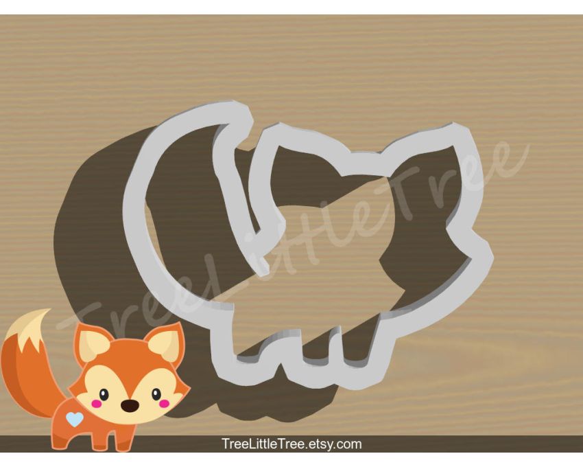 Cute Fox Cookie Cutter. Animal Cookie Cutter