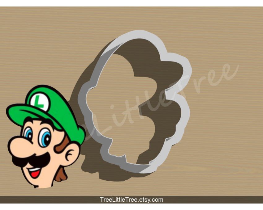 Luigi Cookie Cutter. Super Mario Cookie Cutter