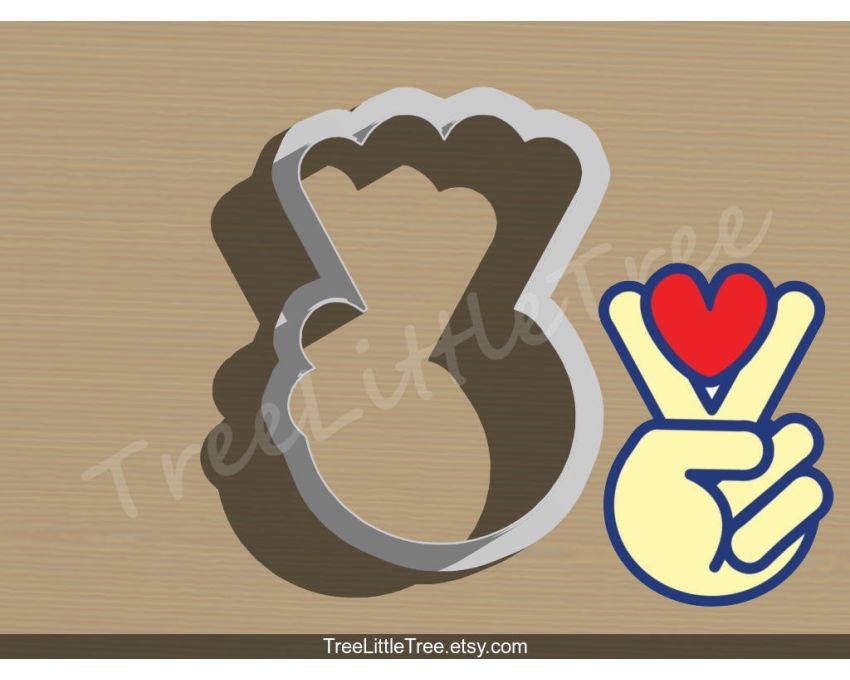 Peace and Love Cookie Cutter. Valentine's day Cookie Cutter