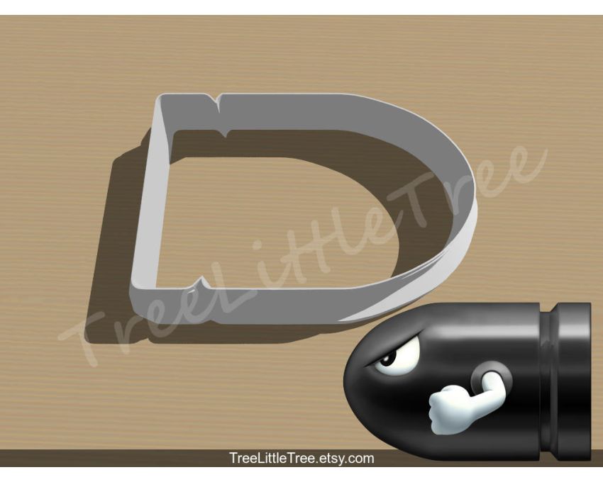 Mario Rocket Bomb Cookie Cutter. Super Mario Cookie Cutter