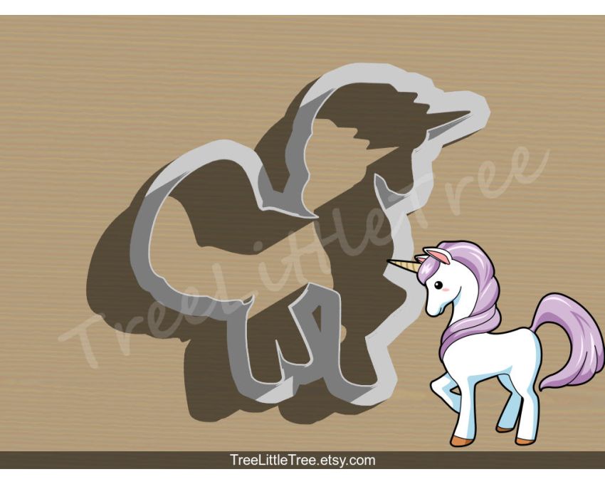 Elegant Unicorn Cookie Cutter. Unicorn Cookie Cutter