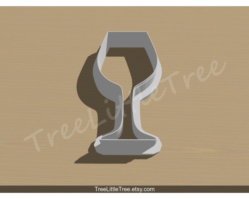 Wine glass Cookie Cutter. Unique Cookie Cutter
