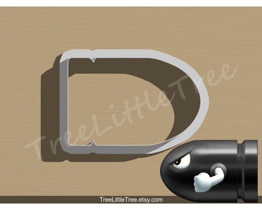 Mario Rocket Bomb Cookie Cutter. Super Mario Cookie Cutter