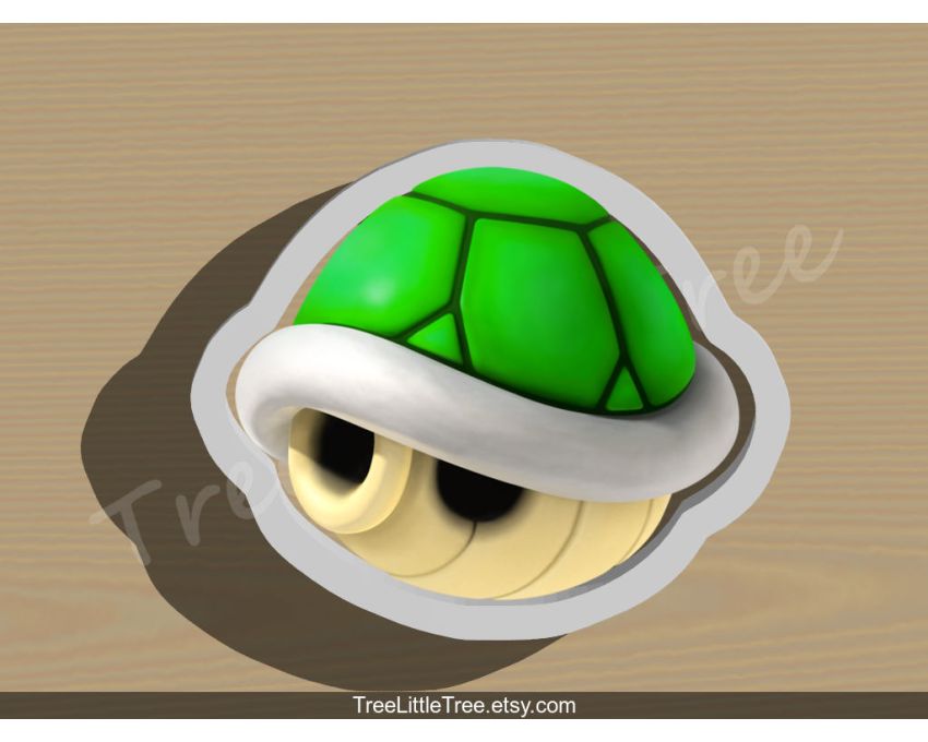 Mario Turtle Shell Cookie Cutter. Super Mario Cookie Cutter