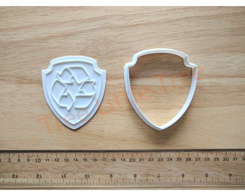 Rocky Paw Patrol Cookie Cutter and Stamp Set. PAW Patrol Cookie Cutter