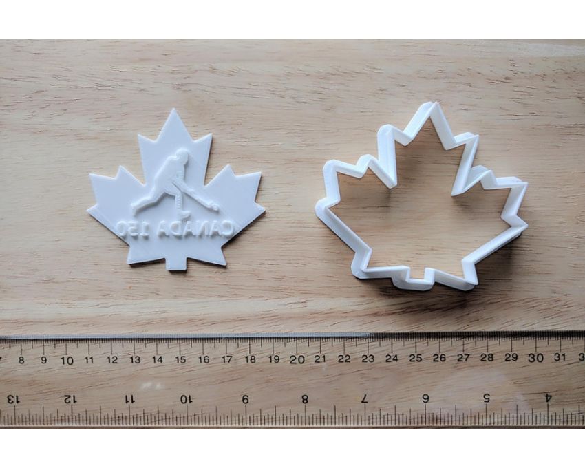 Field Hockey Style2 Cookie Cutter and Stamp Set.Canada Cookie Cutter