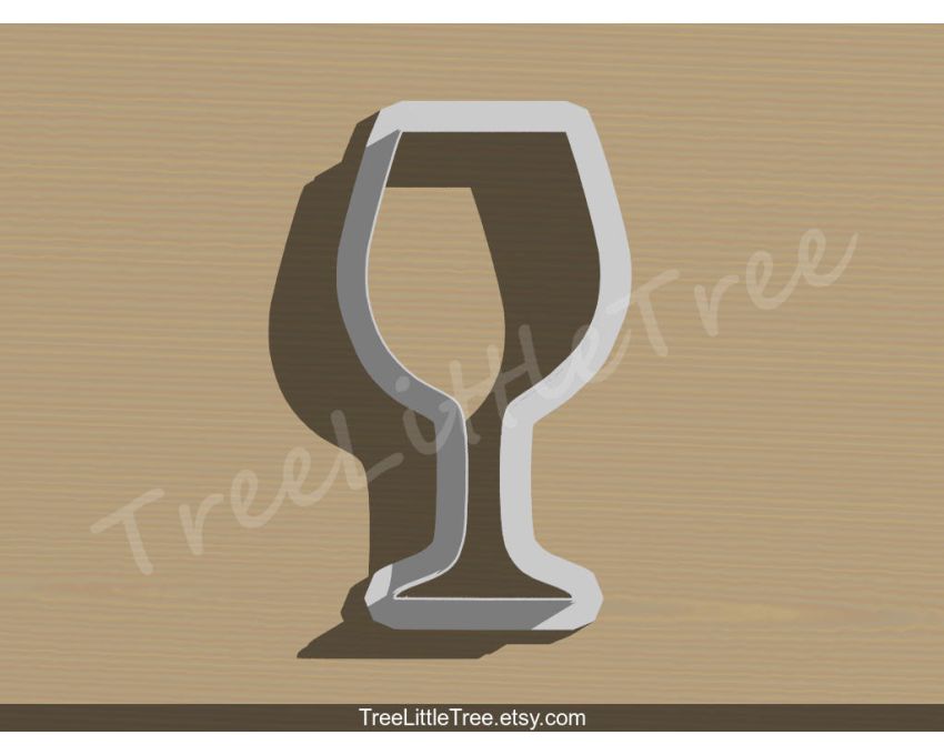 Wine glass Cookie Cutter. Unique Cookie Cutter