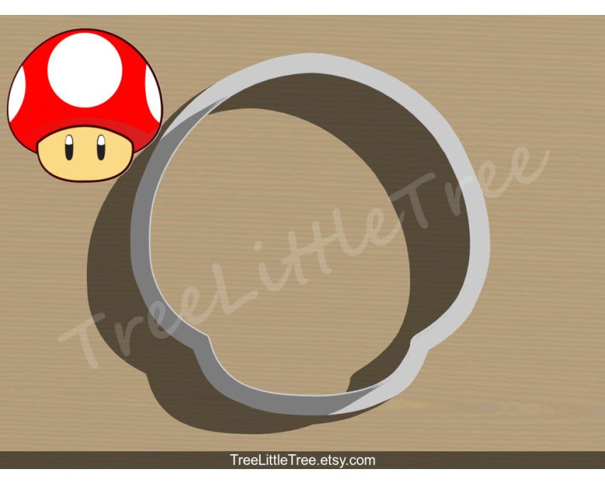 Mario Mushroom Cookie Cutter. Super Mario Cookie Cutter
