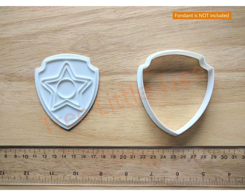 Chase Paw Patrol Cookie Cutter and Stamp Set. PAW Patrol Cookie Cutter