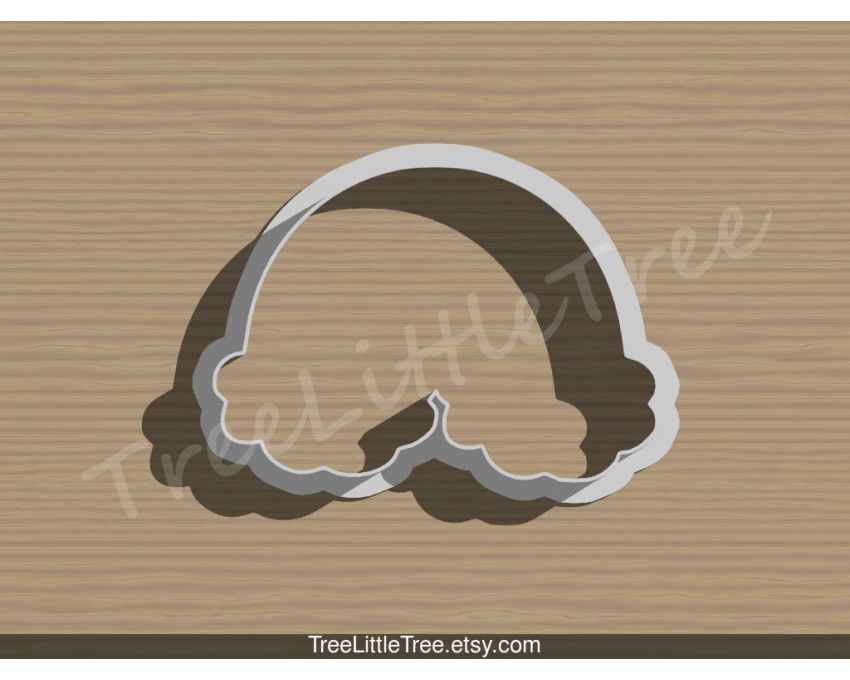 Rainbow Over Cloud Cookie Cutter. Unique Cookie Cutter